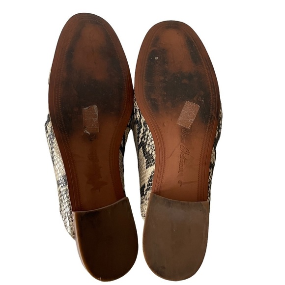 ❌SOLD ❌Sam Edelman Leather Snakeskin Flat Mules Women's size 9 - Picture 6 of 9